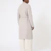 Long alpaca and wool cardigan, sand