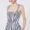 Long cotton poplin dress, black Long cotton poplin dress, black