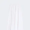 Long cotton poplin skirt, optical white