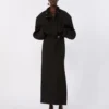 Long cotton skirt, black