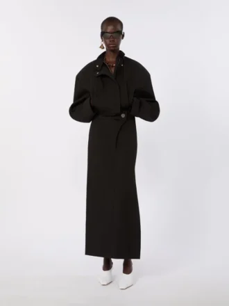 Long cotton skirt, black