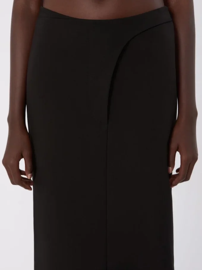 Long cotton skirt, black