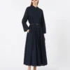 Long cotton voile dress, ultramarine Long cotton voile dress, ultramarine