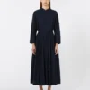 Long cotton voile dress, ultramarine Long cotton voile dress, ultramarine