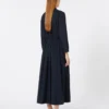 Long cotton voile dress, ultramarine Long cotton voile dress, ultramarine