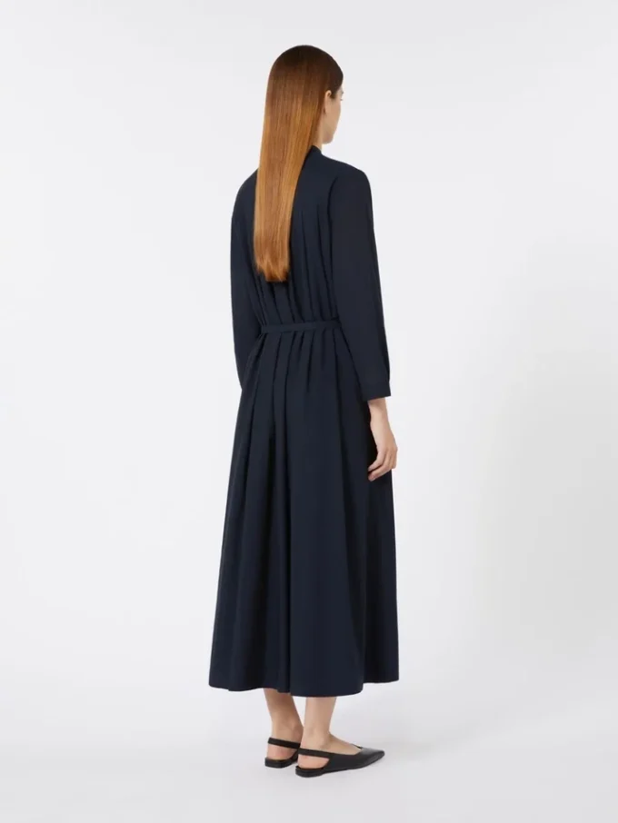 Long cotton voile dress, ultramarine Long cotton voile dress, ultramarine
