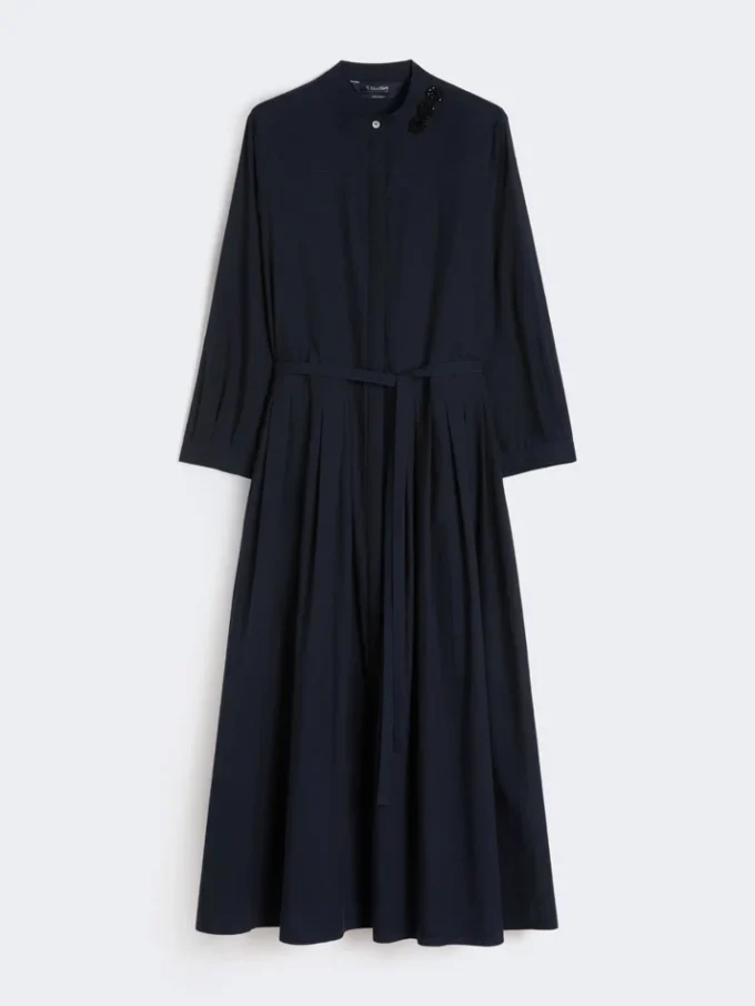 Long cotton voile dress, ultramarine Long cotton voile dress, ultramarine