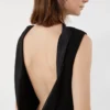 Long lightweight cady dress, black Long lightweight cady dress, black