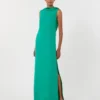 Long lightweight cady dress, green Long lightweight cady dress, green