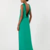 Long lightweight cady dress, green Long lightweight cady dress, green