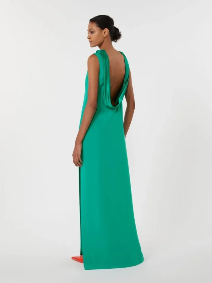 Long lightweight cady dress, green Long lightweight cady dress, green
