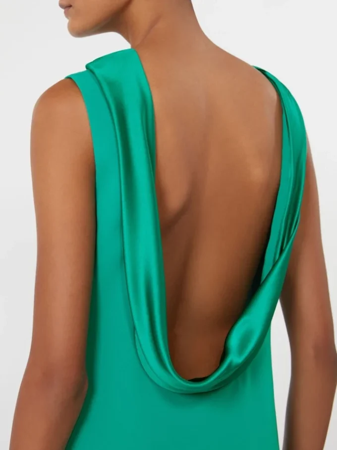 Long lightweight cady dress, green Long lightweight cady dress, green
