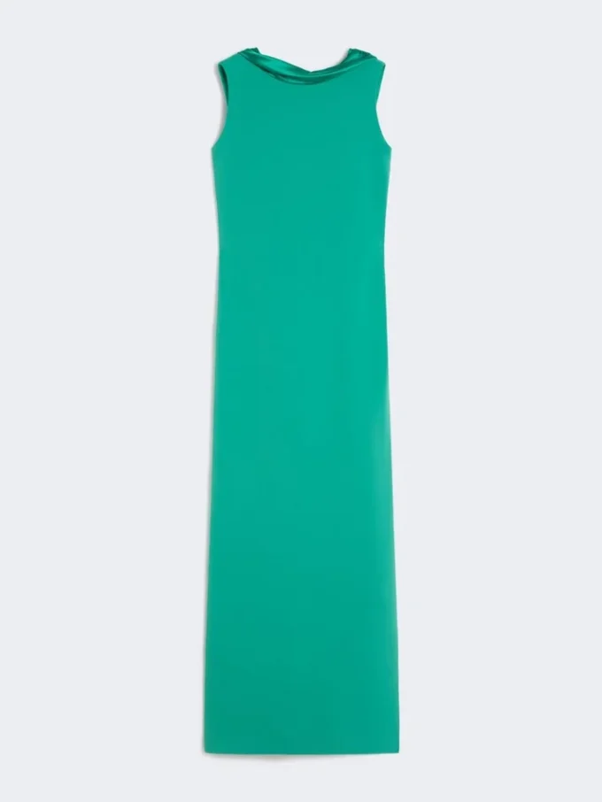 Long lightweight cady dress, green Long lightweight cady dress, green