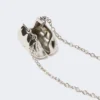 Long necklace with large pasticcino bag charm, silver Long necklace with large pasticcino bag charm, silver