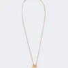 Long necklace with pasticcino bag charm, gold Long necklace with pasticcino bag charm, gold