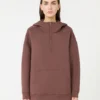Long scuba jersey sweatshirt, brown Long scuba jersey sweatshirt, brown