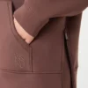 Long scuba jersey sweatshirt, brown Long scuba jersey sweatshirt, brown