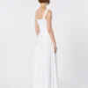 Long sleeveless pure cotton dress, optical white Long sleeveless pure cotton dress, optical white