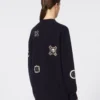 Long wool and cashmere cardigan, ultramarine Long wool and cashmere cardigan, ultramarine