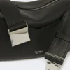Low-sheen leather micro handbag, black