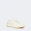 Low-top trainers in tumbled leather, white Low-top trainers in tumbled leather, white