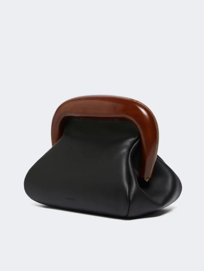 Medium leather bouba bag, black Medium leather bouba bag, black