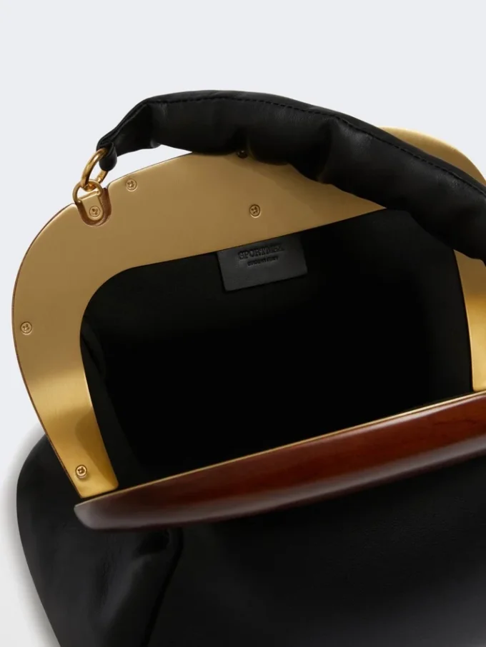 Medium leather bouba bag, black Medium leather bouba bag, black