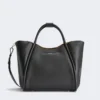 Medium leather marine bag, black Medium leather marine bag, black