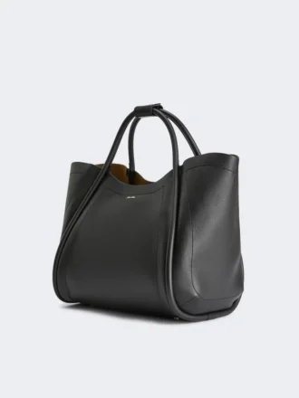 Medium leather marine bag, black