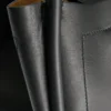 Medium leather marine bag, black Medium leather marine bag, black