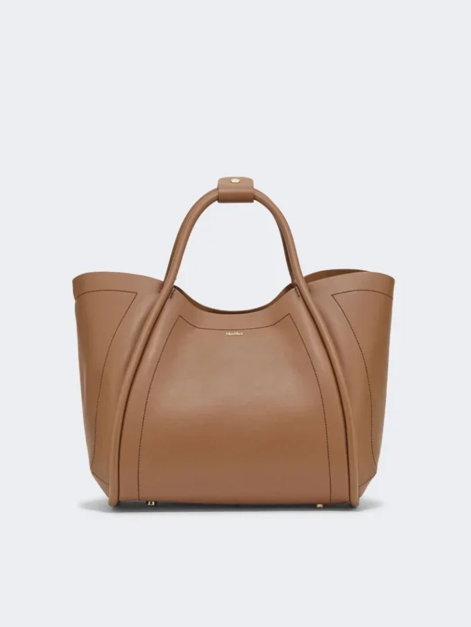 Medium leather marine bag, brown bronze Medium leather marine bag, brown bronze
