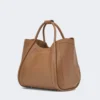 Medium leather marine bag, brown bronze Medium leather marine bag, brown bronze