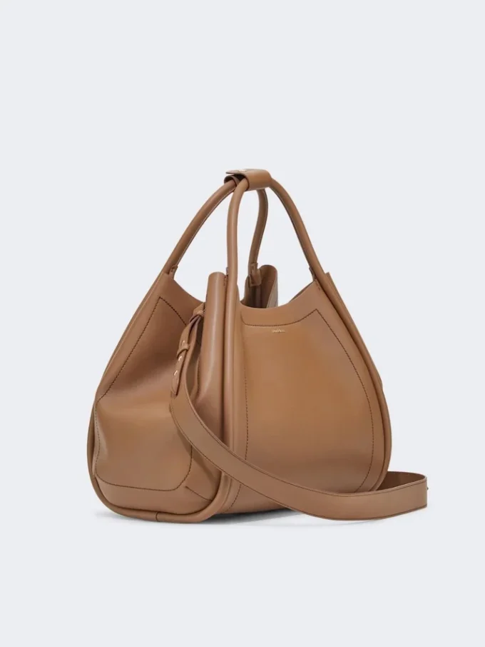 Medium leather marine bag, brown bronze Medium leather marine bag, brown bronze