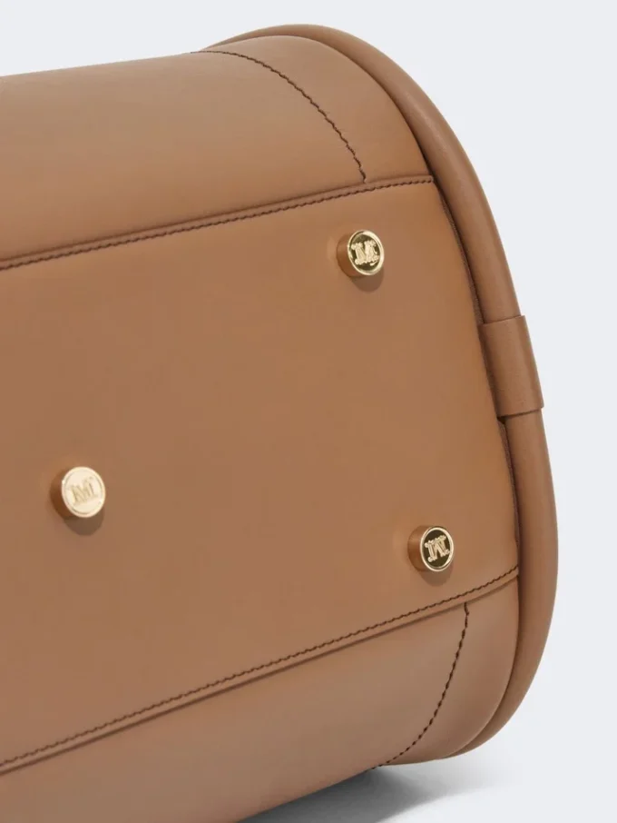 Medium leather marine bag, brown bronze Medium leather marine bag, brown bronze