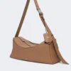 Medium leather shoulder bag, brown Medium leather shoulder bag, brown