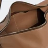Medium leather shoulder bag, brown Medium leather shoulder bag, brown