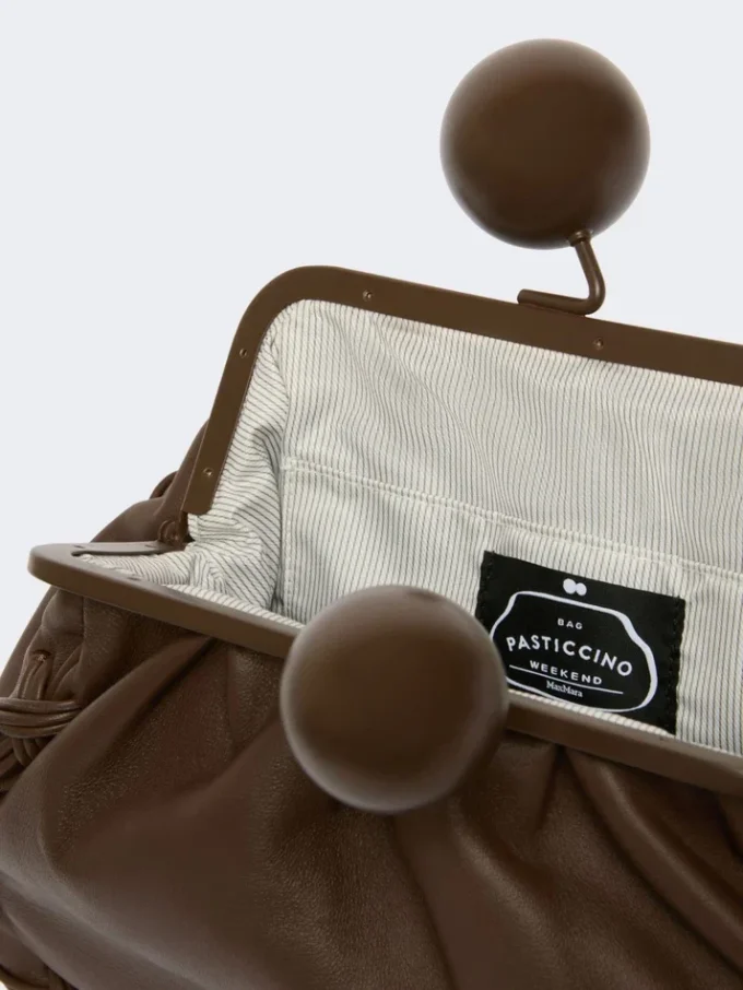 Medium nappa leather pasticcino bag, brown Medium nappa leather pasticcino bag, brown