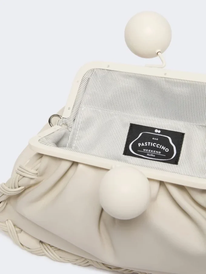 Medium nappa leather pasticcino bag, ivory Medium nappa leather pasticcino bag, ivory