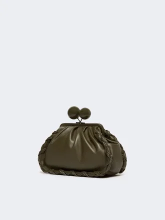 Medium nappa leather pasticcino bag, kaki
