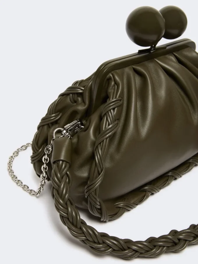 Medium nappa leather pasticcino bag, kaki Medium nappa leather pasticcino bag, kaki