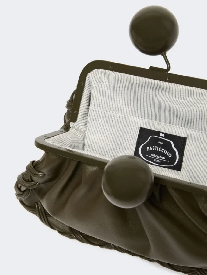 Medium nappa leather pasticcino bag, kaki Medium nappa leather pasticcino bag, kaki
