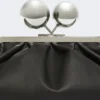 Medium pasticcino bag in glossy nappa leather, black