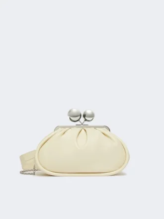 Medium pasticcino bag in glossy nappa leather, ivory Medium pasticcino bag in glossy nappa leather, ivory