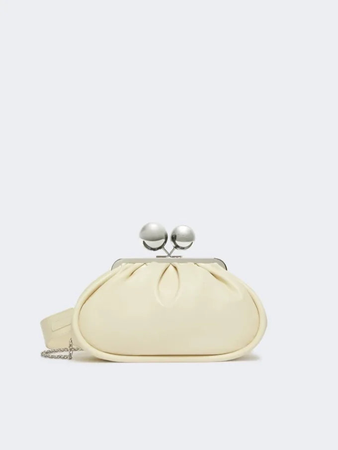 Medium pasticcino bag in glossy nappa leather, ivory Medium pasticcino bag in glossy nappa leather, ivory