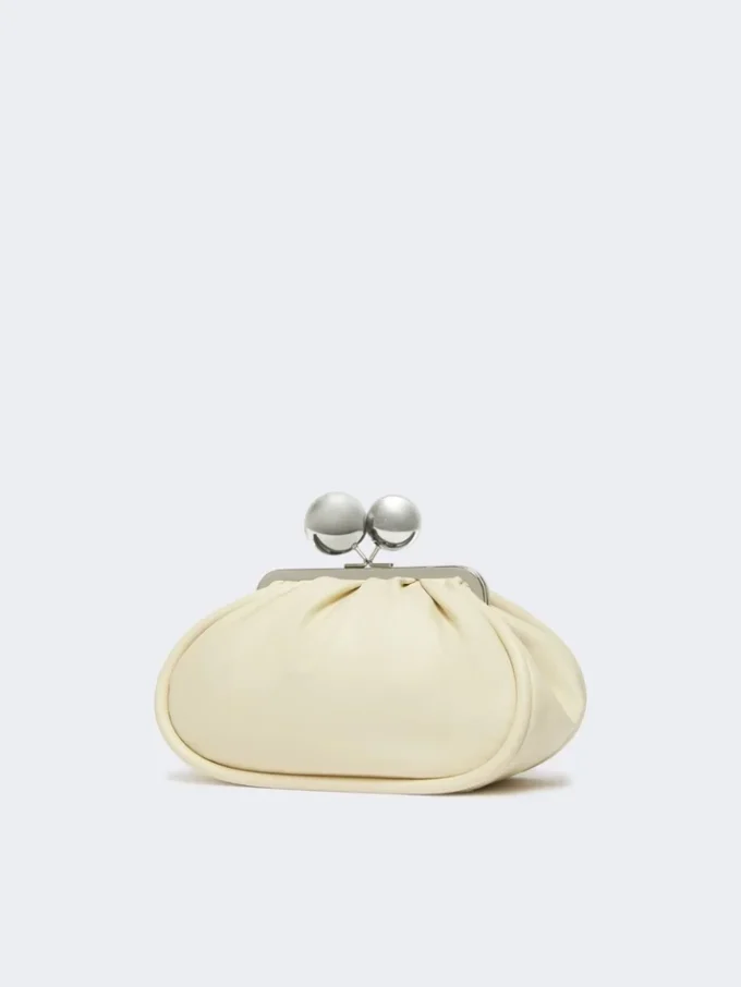 Medium pasticcino bag in glossy nappa leather, ivory Medium pasticcino bag in glossy nappa leather, ivory