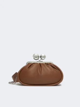 Medium pasticcino bag in glossy nappa leather, tobacco Medium pasticcino bag in glossy nappa leather, tobacco
