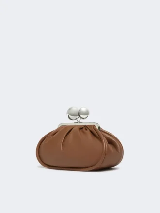 Medium pasticcino bag in glossy nappa leather, tobacco Medium pasticcino bag in glossy nappa leather, tobacco