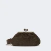 Medium raffia-effect pasticcino bag, dark brown Medium raffia-effect pasticcino bag, dark brown