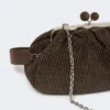 Medium raffia-effect pasticcino bag, dark brown Medium raffia-effect pasticcino bag, dark brown