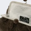 Medium raffia-effect pasticcino bag, dark brown Medium raffia-effect pasticcino bag, dark brown